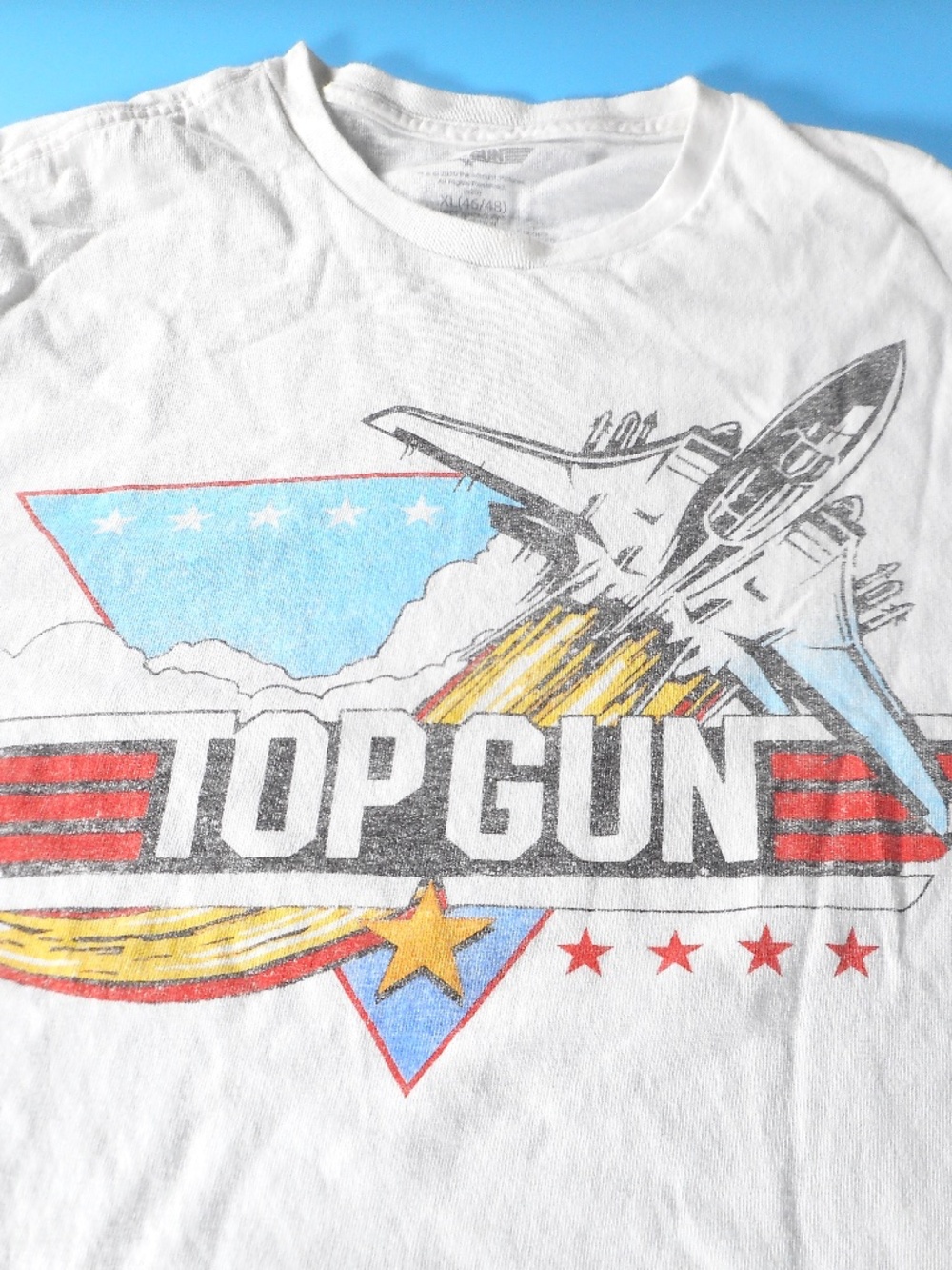 Top Gun Movie Logo Mens XL White Tshirt Cotton Paramount Pictures 2020 Retro